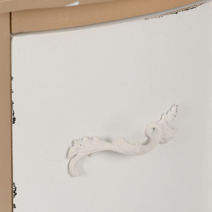Mesita de Noche 60 x 35 x 55 cm Natural Blanco Madera de abeto 6 Mesita de Noche 60 x 35 x 55 cm Natural Blanco Madera de abeto 6