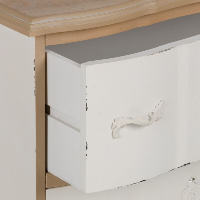 Mesita de Noche 60 x 35 x 55 cm Natural Blanco Madera de abeto 4 Mesita de Noche 60 x 35 x 55 cm Natural Blanco Madera de abeto 4