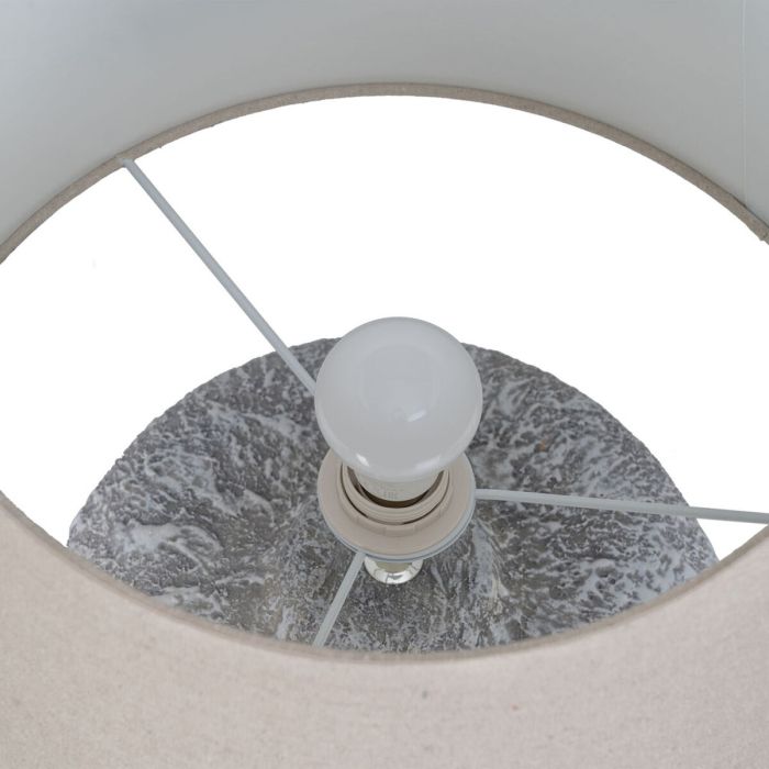 Lámpara de mesa Gris Lino Cerámica 40 W 220 V 240 V 220-240 V 40 x 40 x 55 cm 2