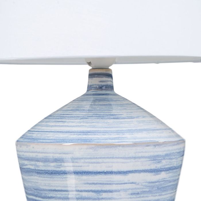 Lámpara de mesa Azul Blanco Cerámica 40 W 220 V 240 V 220-240 V 30,5 x 30,5 x 44,5 cm 3