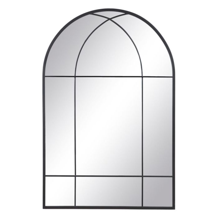 Espejo de pared 80 x 2,5 x 120 cm Negro Metal Ventana Espejo de pared 80 x 2,5 x 120 cm Negro Metal Ventana
