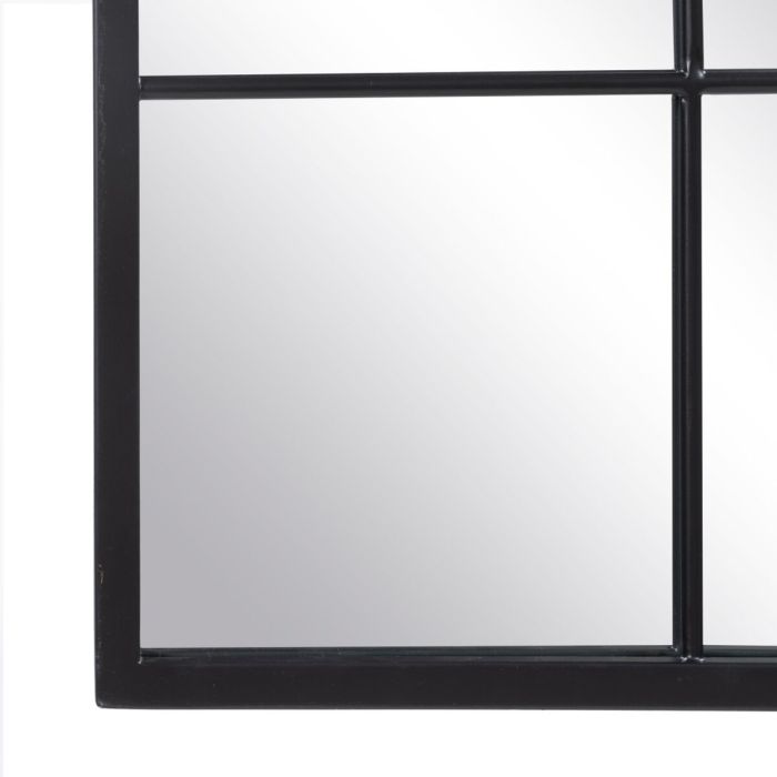 Espejo de pared 80 x 2,5 x 120 cm Negro Metal Ventana 2 Espejo de pared 80 x 2,5 x 120 cm Negro Metal Ventana 2