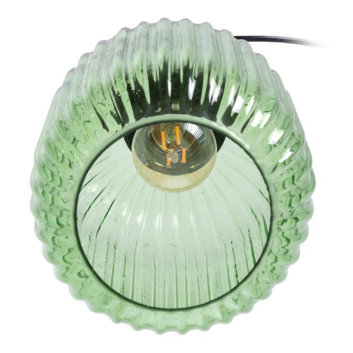 Lámpara de Techo Cristal Metal Verde 14 x 14 x 32 cm 2