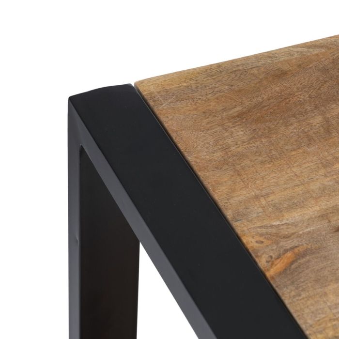 Mesa auxiliar MANGO 100 x 40 x 60 cm Natural Negro Madera Hierro 2