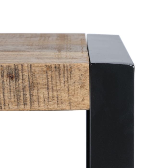 Mesa auxiliar MANGO 100 x 40 x 60 cm Natural Negro Madera Hierro 1