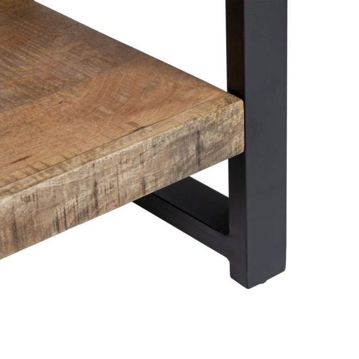 Mesa auxiliar MANGO 100 x 40 x 60 cm Natural Negro Madera Hierro 7