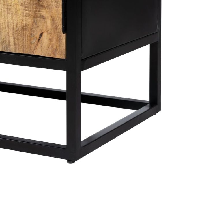 Mueble de TV MARA Natural Negro Madera Hierro 150 x 40 x 55 cm 1