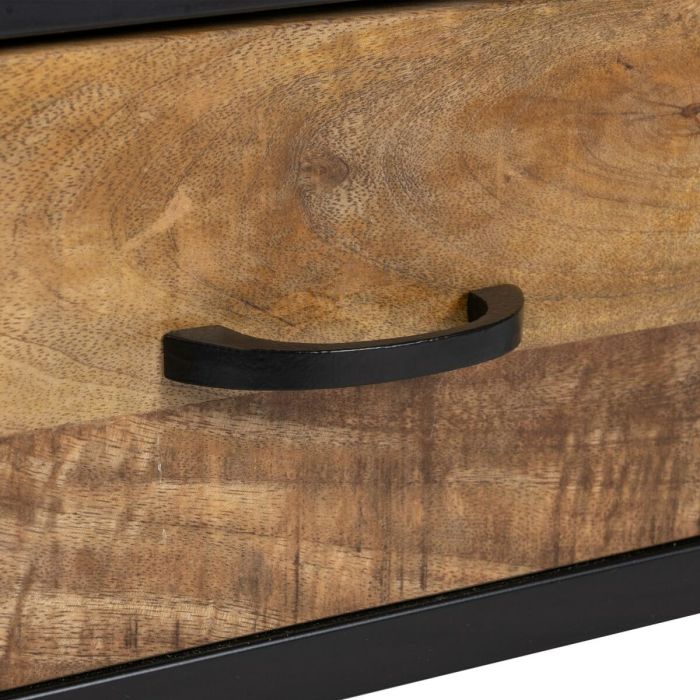 Mueble de TV MARA Natural Negro Madera Hierro 150 x 40 x 55 cm 6