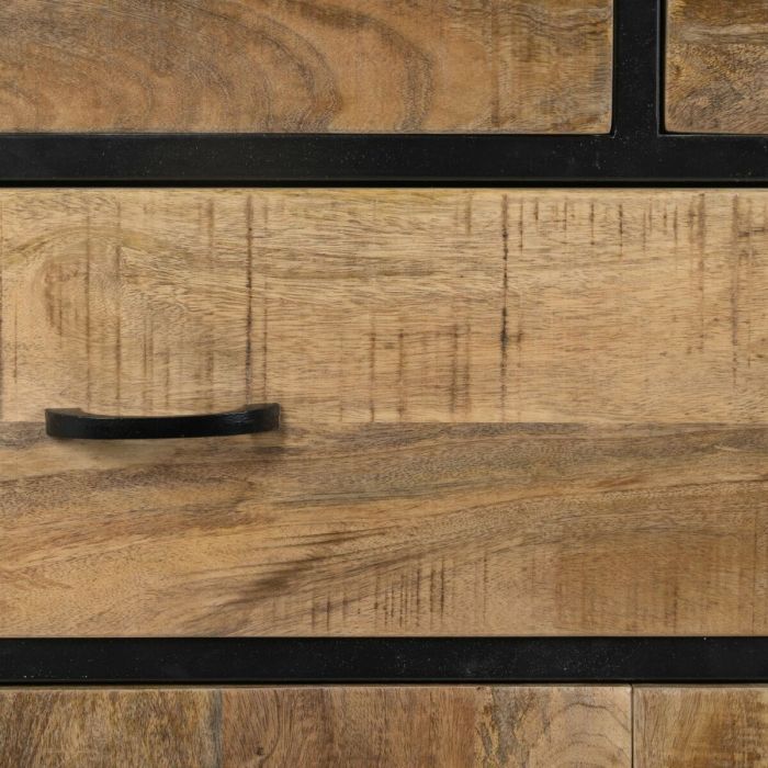 Armario MANGO 85 x 40 x 130 cm Natural Negro Madera Hierro 5 Armario MANGO 85 x 40 x 130 cm Natural Negro Madera Hierro 5