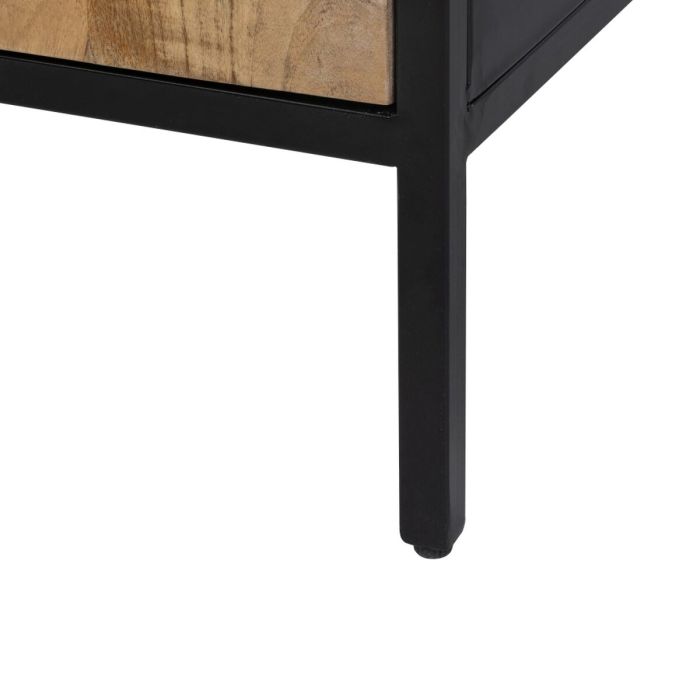 Armario MANGO 85 x 40 x 130 cm Natural Negro Madera Hierro 2 Armario MANGO 85 x 40 x 130 cm Natural Negro Madera Hierro 2