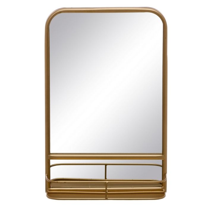 Espejo de pared 31 x 9,5 x 47 cm Dorado Metal Espejo de pared 31 x 9,5 x 47 cm Dorado Metal