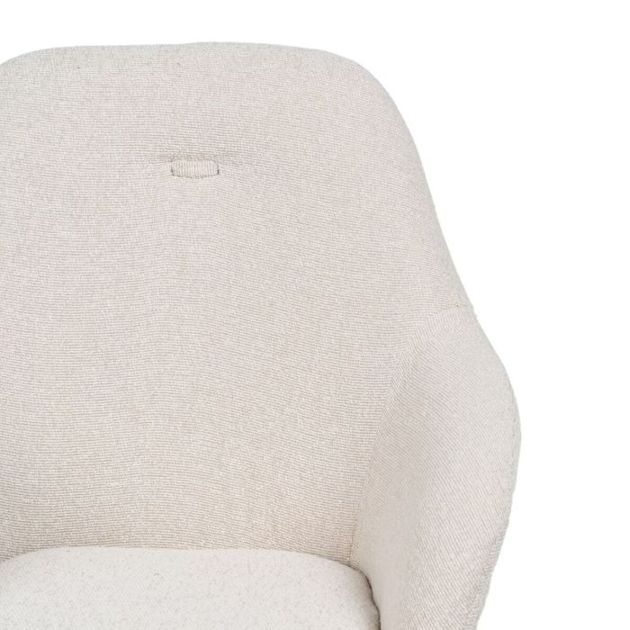 Sillón 65 x 65 x 77 cm Tejido Sintético Beige Metal 7 Sillón 65 x 65 x 77 cm Tejido Sintético Beige Metal 7