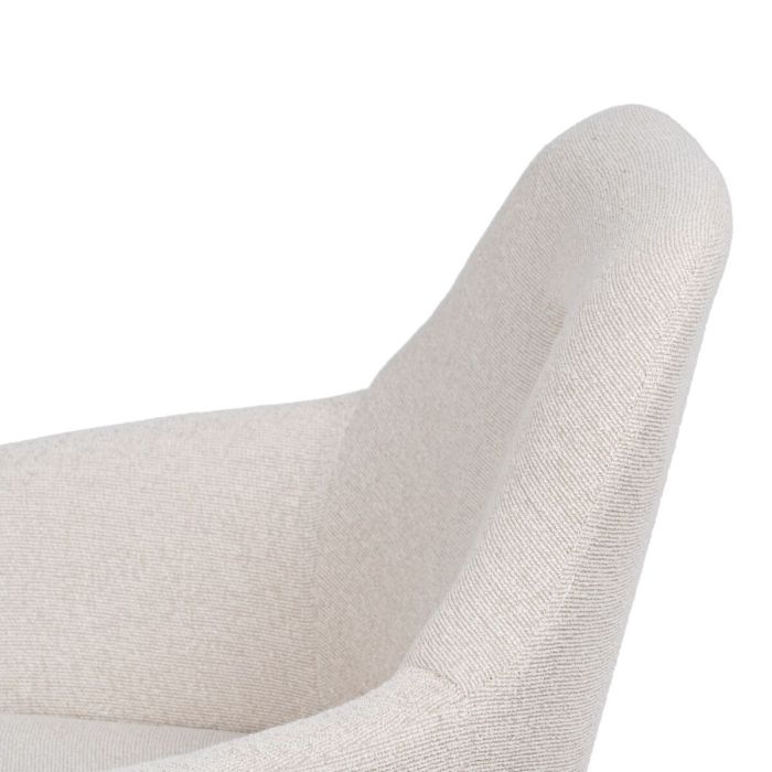 Sillón 65 x 65 x 77 cm Tejido Sintético Beige Metal 5 Sillón 65 x 65 x 77 cm Tejido Sintético Beige Metal 5