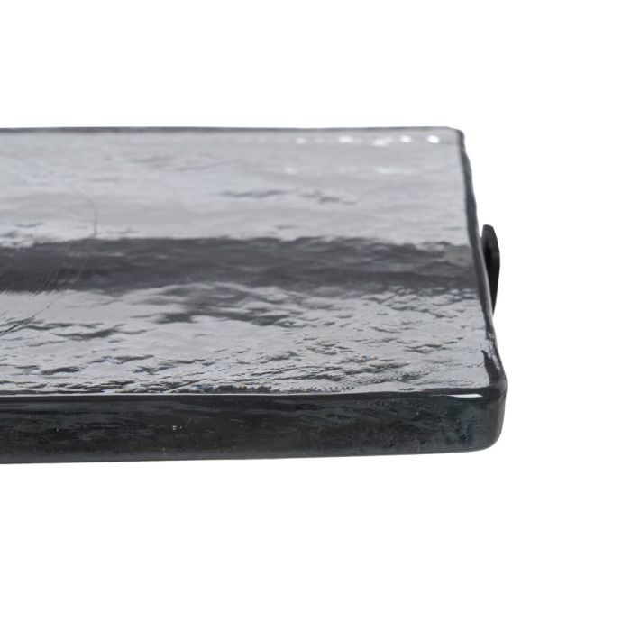 Mesa auxiliar 41 x 32 x 59 cm Cristal Negro Metal 3