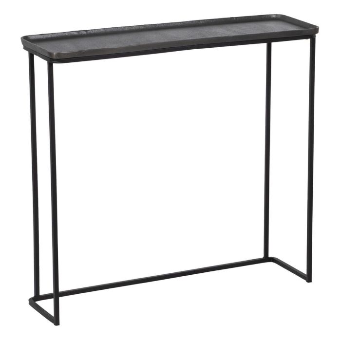 Recibidor 84 x 26 x 78 cm Negro Gris Metal (2 Unidades) 8