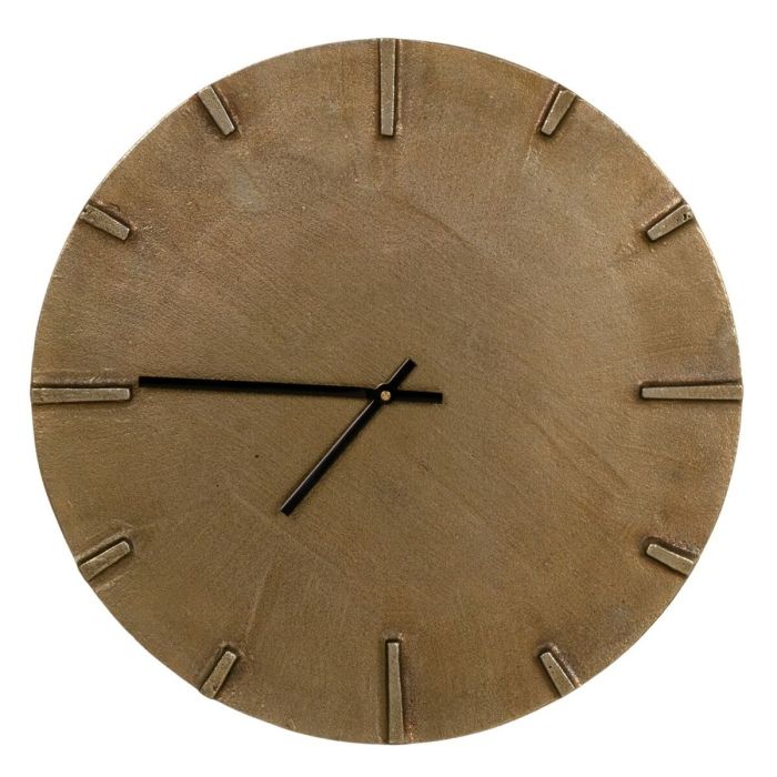 Reloj de Pared 38 x 1 x 38 cm Dorado Aluminio