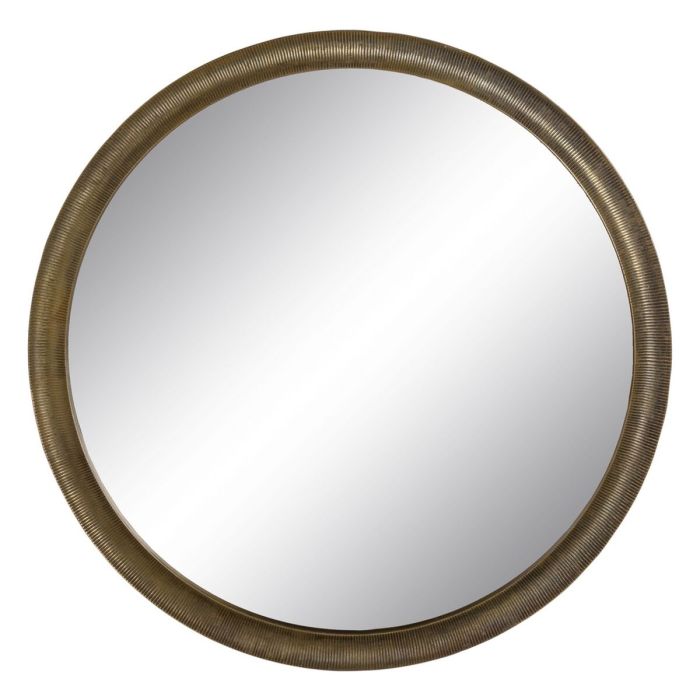 Espejo de pared 88,2 x 2,5 x 88,2 cm Redondo Dorado Aluminio