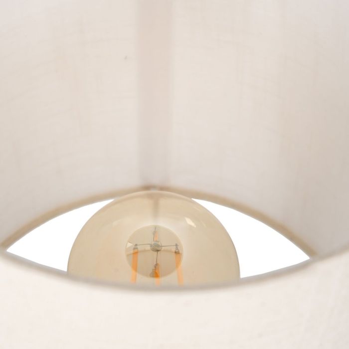 Lámpara de mesa Blanco Dorado Algodón Metal Cristal Latón Hierro 40 W 220 V 240 V 220-240 V 23 x 23 x 51 cm 2