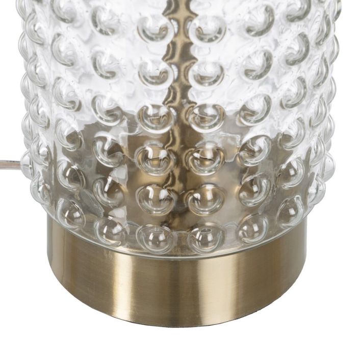 Lámpara de mesa Blanco Dorado Algodón Metal Cristal Latón Hierro 40 W 220 V 240 V 220-240 V 16 x 16 x 36 cm 4