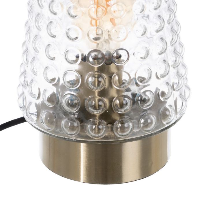 Lámpara de mesa Dorado Metal Cristal Latón Hierro 40 W 220 V 240 V 220-240 V 17 x 17 x 26 cm 3