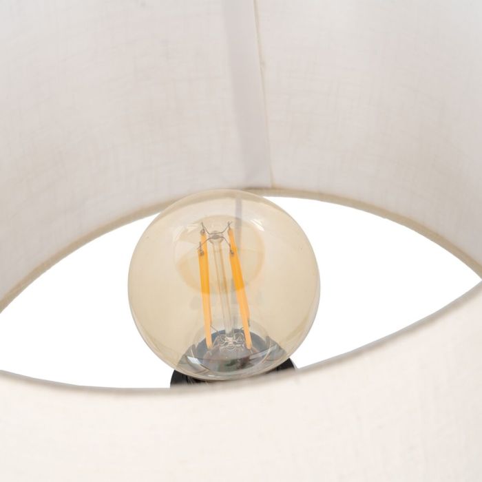Lámpara de mesa Blanco Dorado Algodón Metal Cristal Latón Hierro 40 W 220 V 240 V 220-240 V 30 x 30 x 53 cm 45 x 45 x 46 cm 2