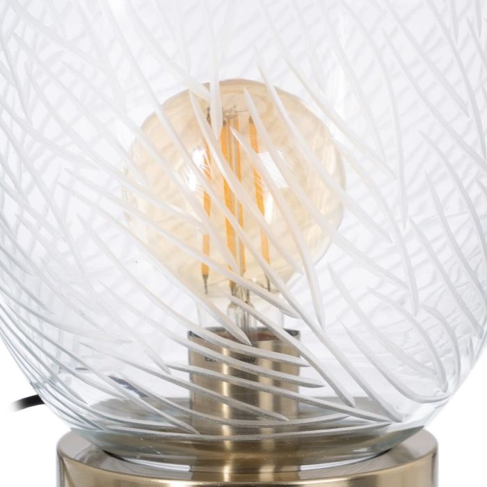 Lámpara de mesa Dorado Metal Cristal Latón Hierro 40 W 220 V 240 V 220-240 V 22 x 22 x 31 cm 4