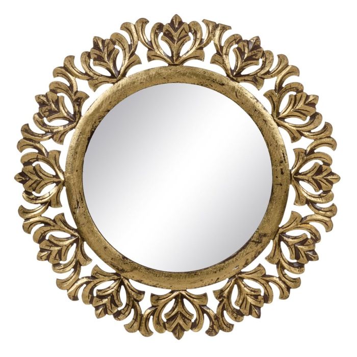 Espejo de pared 76 x 1,75 x 76 cm Dorado DMF Espejo de pared 76 x 1,75 x 76 cm Dorado DMF