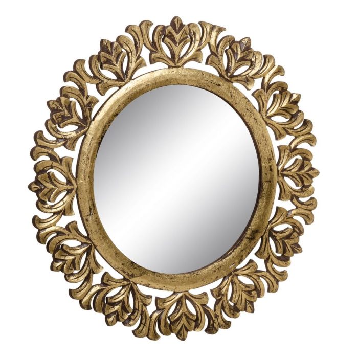 Espejo de pared 76 x 1,75 x 76 cm Dorado DMF 5 Espejo de pared 76 x 1,75 x 76 cm Dorado DMF 5