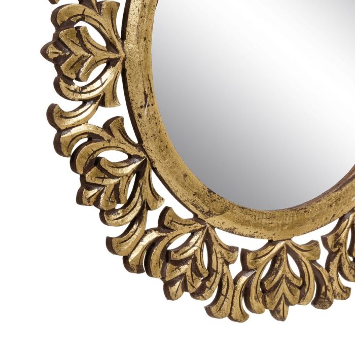 Espejo de pared 76 x 1,75 x 76 cm Dorado DMF 2 Espejo de pared 76 x 1,75 x 76 cm Dorado DMF 2