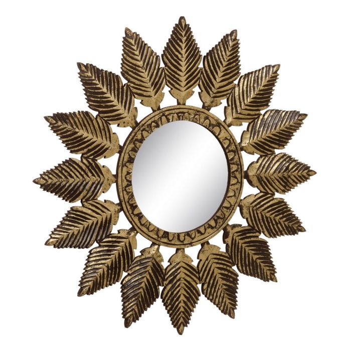 Espejo de pared 90 x 1,75 x 90 cm Dorado DMF 5