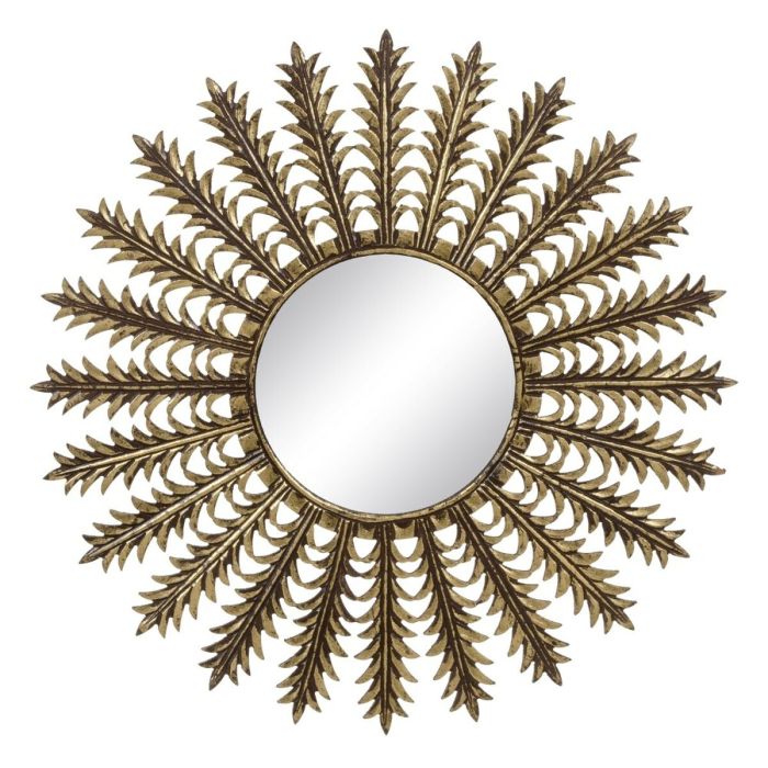 Espejo de pared 90 x 1,75 x 90 cm Dorado DMF