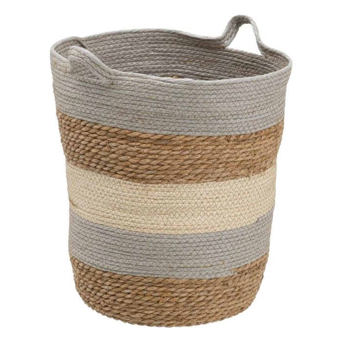 Juego de Cestos Natural Gris Fibra natural 48 x 48 x 42 cm (3 Piezas) 6