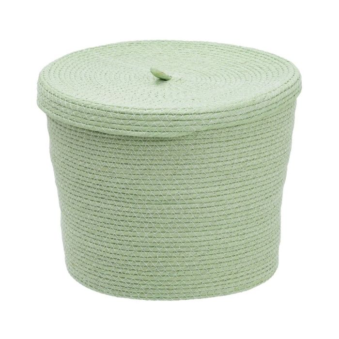 Cesta Multiusos 3 Piezas 28 x 28 x 36 cm Cuerda Verde Claro 8