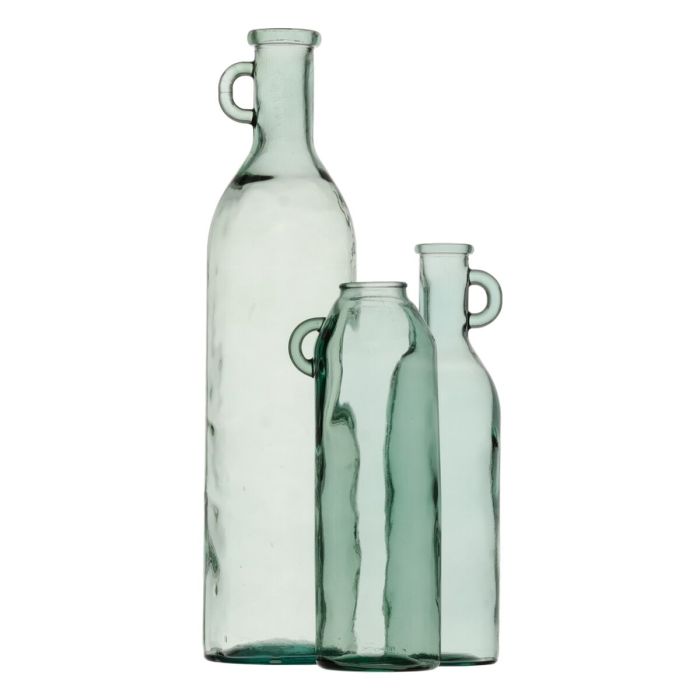 Botella 18 x 18 x 75 cm vidrio reciclado Verde 4