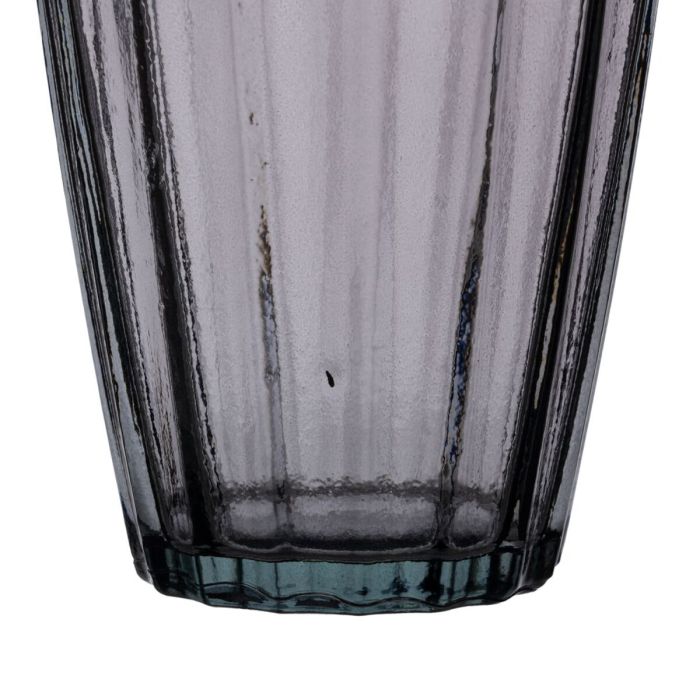 Jarrón Gris vidrio reciclado 12 x 12 x 29 cm 1
