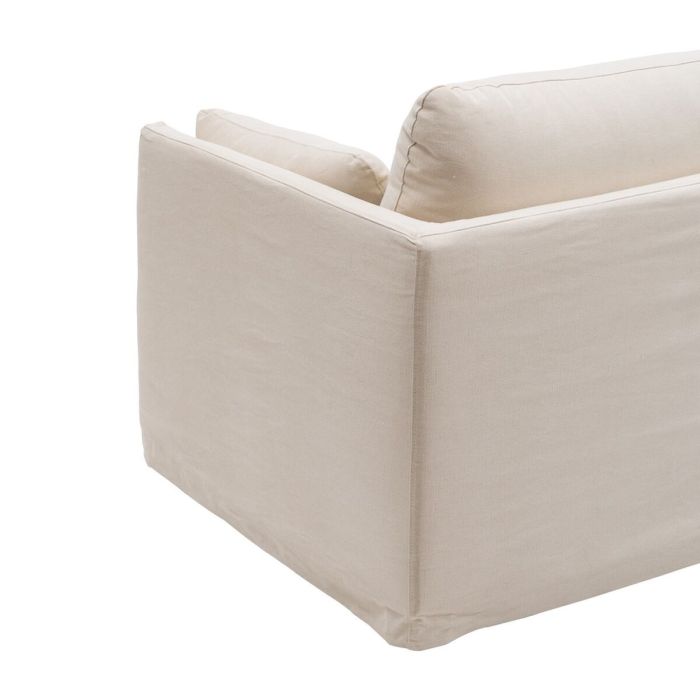 Sofá de 3 Plazas Beige Viscosa 224 x 100 x 94 cm 4