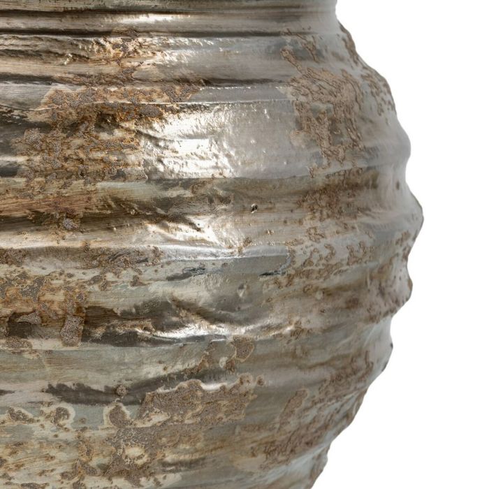 Macetero 37 x 37 x 30 cm Cerámica Plata 2 Macetero 37 x 37 x 30 cm Cerámica Plata 2