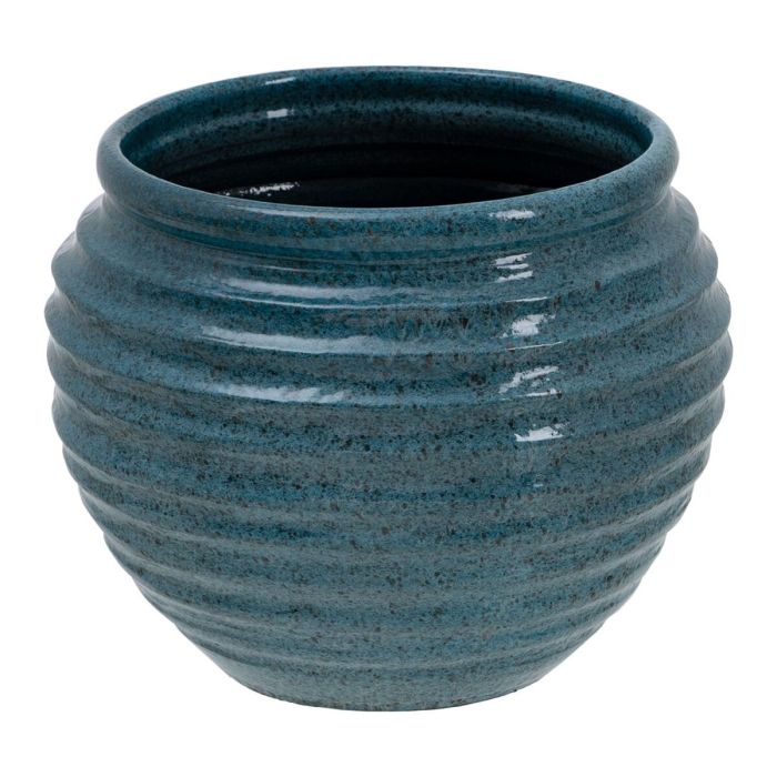 Macetero 37 x 37 x 30 cm Cerámica Azul Macetero 37 x 37 x 30 cm Cerámica Azul