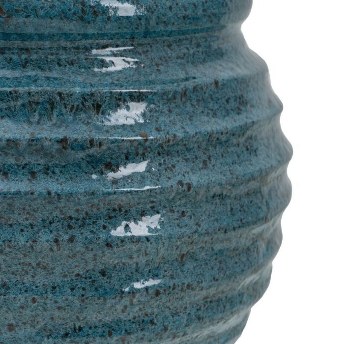 Macetero 37 x 37 x 30 cm Cerámica Azul 2 Macetero 37 x 37 x 30 cm Cerámica Azul 2