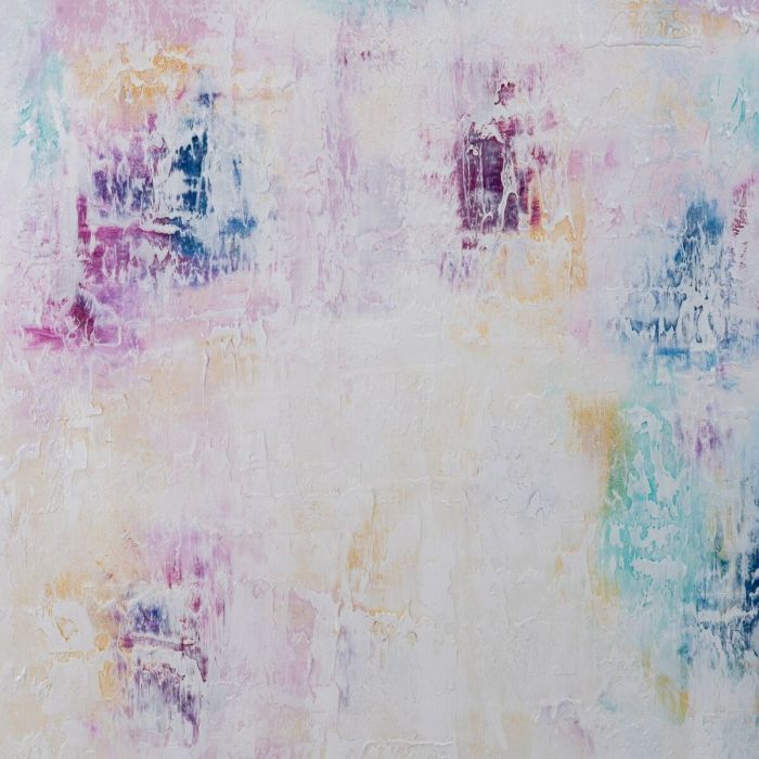 Lienzo Blanco Morado Abstracto 120 x 3,5 x 120 cm 4