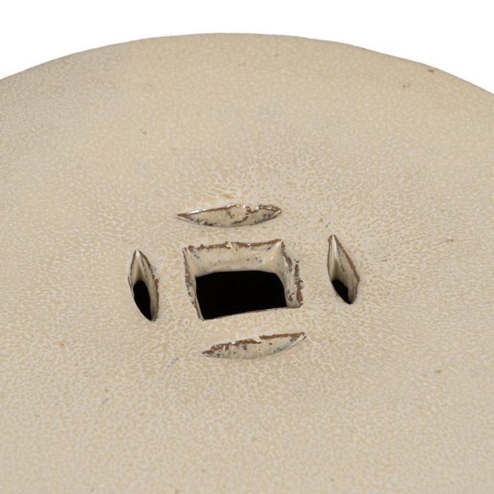 Taburete Crema Cerámica 35 x 35 x 48 cm 4 Taburete Crema Cerámica 35 x 35 x 48 cm 4