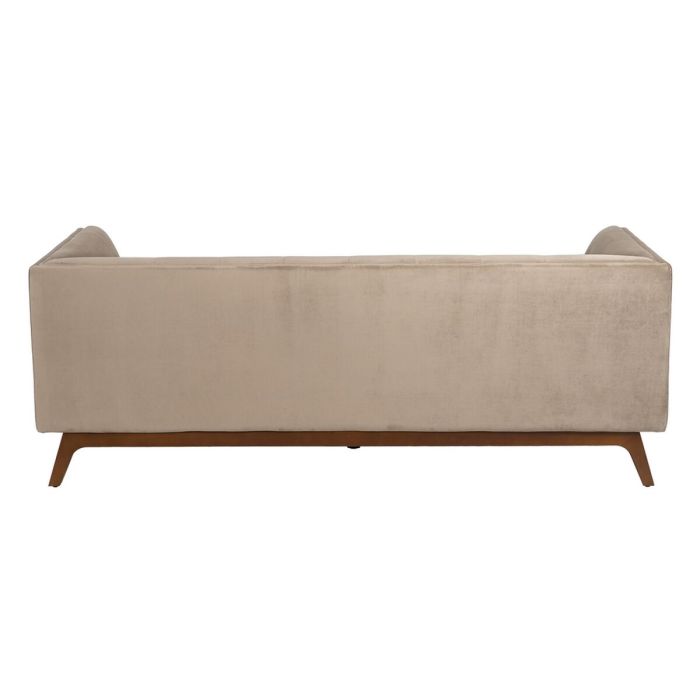 Sofá 198 x 81 x 72 cm Champán Tejido Sintético Madera Terciopelo 8 Sofá 198 x 81 x 72 cm Champán Tejido Sintético Madera Terciopelo 8