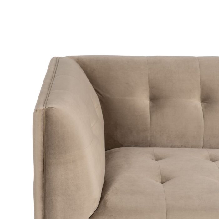 Sofá 198 x 81 x 72 cm Champán Tejido Sintético Madera Terciopelo 7 Sofá 198 x 81 x 72 cm Champán Tejido Sintético Madera Terciopelo 7
