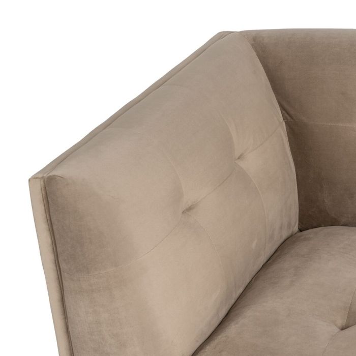 Sofá 198 x 81 x 72 cm Champán Tejido Sintético Madera Terciopelo 5 Sofá 198 x 81 x 72 cm Champán Tejido Sintético Madera Terciopelo 5