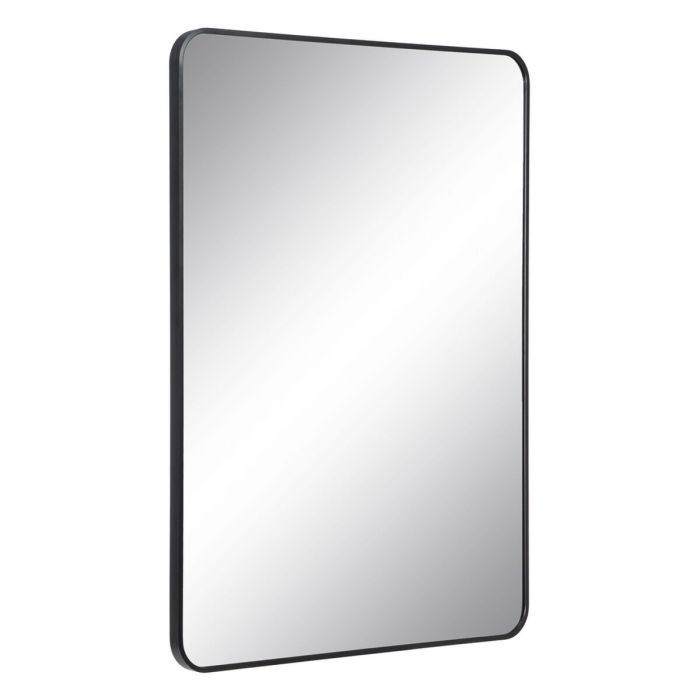 Espejo de pared Negro Aluminio Cristal 76 x 3 x 101 cm 6