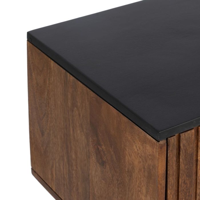 Mueble de TV ABNER Marrón Negro Hierro Madera de mango 140 x 40 x 50 cm 7