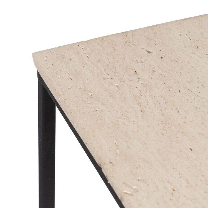 Mesa auxiliar 45 x 35 x 63,5 cm Marrón Crema Mármol Hierro (2 Unidades) 7