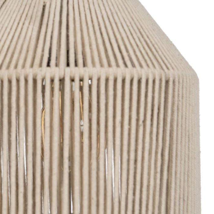 Lámpara de Techo Cuerda Crema 26 x 26 x 65 cm 5 Lámpara de Techo Cuerda Crema 26 x 26 x 65 cm 5