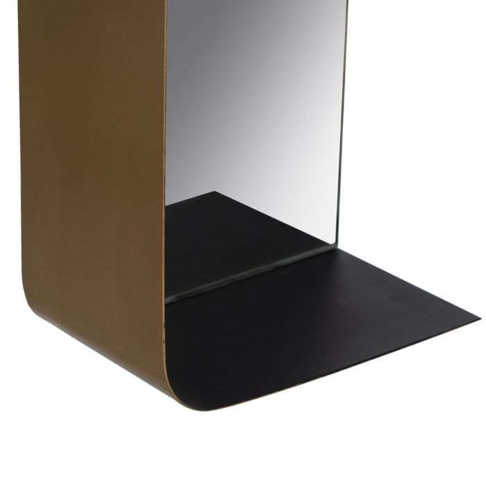 Espejo de pared 20 x 12 x 50 cm Negro Dorado Metal 4