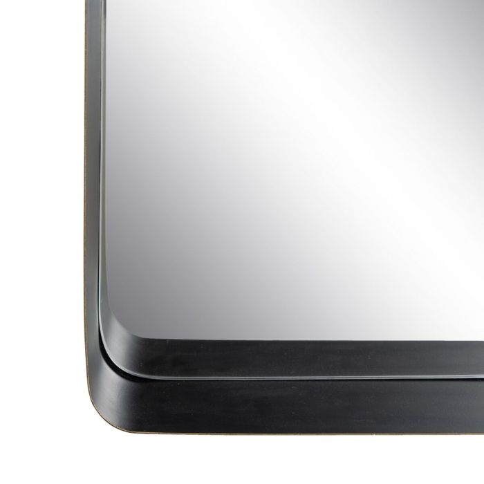 Espejo de pared 40 x 12 x 60 cm Negro Dorado Metal 3